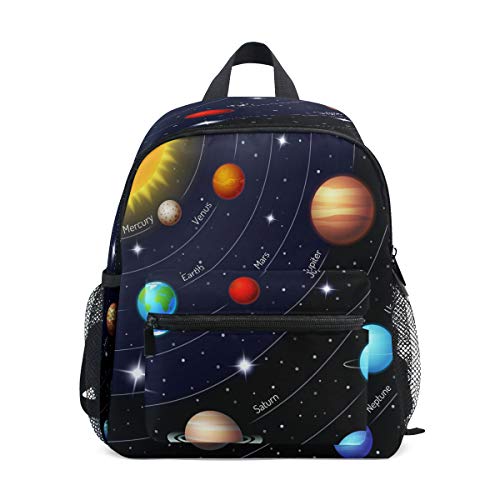 Solar System Planets Kids Backpack Toddler Girls Boys Preschool School Bag Casual Travel Daypack Bookbag Schoolbag for Junior Primary Nursery kindergarten Children Students