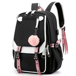 soaying backpack for girls school backpack women travel breathable bookbag laptop bags anti theft usb charge backbag