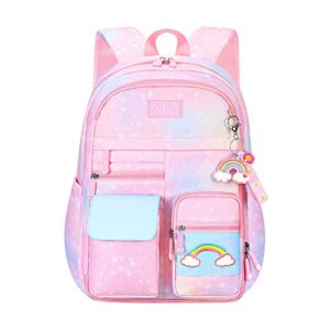 cute backpack travel backpacks bookbag for women & men boys girls school college students backpack durable water resistant pink-c large