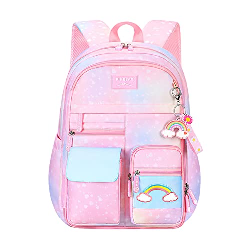 Cute Backpack Travel Backpacks Bookbag for Women & Men Boys Girls School College Students Backpack Durable Water Resistant Pink-C Large