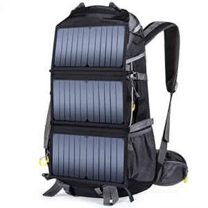eceen solar powered backpack with 20 watts solar charger 78l rucksack