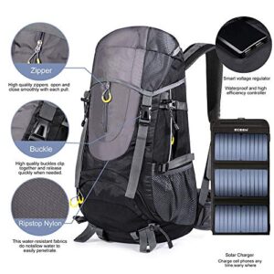 ECEEN Solar Powered Backpack with 20 Watts Solar Charger 78L Rucksack