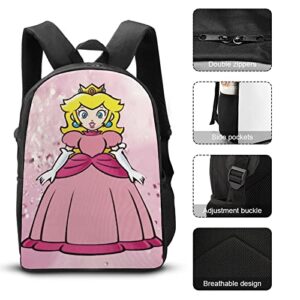 Girls Princess Peach Backpack And Lunch Bag Set Backpack Shoulder Bag Pencil Case Sparkling.