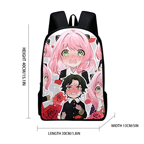 Anya Forger Cosplay Backpack Loid Forger Backpack Yor Forger Backpack Schoolbag Set Laptop Supplies 3pcs 16''