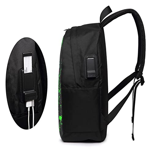 Pompomlam Geo-Me-Try Da-Sh Laptop Backpacks 17 Inch Business Travel Backpack With Usb Port Computer Bag