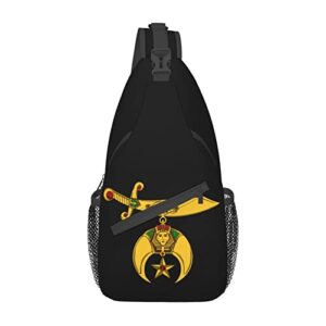 byooti mason shriner split masonic shrine sling backpack chest bag shoulder bag daypack unisex