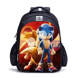 soniccc backpack travel bag daypack hedgehog shoulder bag with side pockets