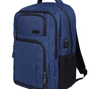 Rockland Slim Pro USB Laptop Backpack, Blue, Large