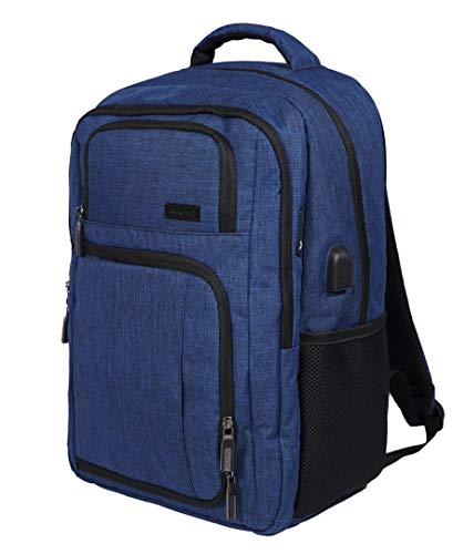 Rockland Slim Pro USB Laptop Backpack, Blue, Large