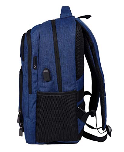 Rockland Slim Pro USB Laptop Backpack, Blue, Large