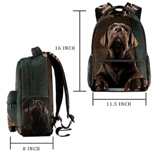 Beautiful Chocolate Labrador Retriever Puppy Backpack Students Shoulder Bags Travel Bag College School Tote Backpacks