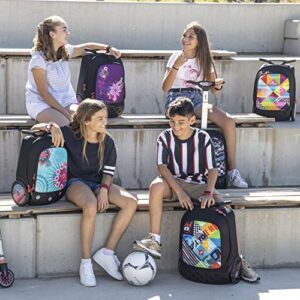 Nikidom Roller - School Backpack with Wheels - Roller Up XL Reef - 53 x 38 x 23 cm - 2 Large Capacity Compartments - Includes Storable Straps and Reinforced Base