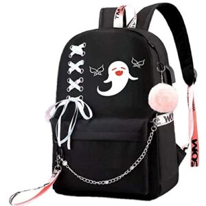 cosabz anime hu tao school bag back to school backpack cosplay kawaii ribbon shoulder bag satchels