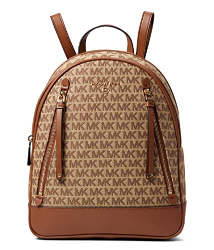 Michael Kors Brooklyn Medium Backpack Beige/Ebony One Size