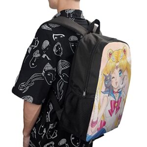 GOERTPO Anime Pretty Girl 3D Printed Backpack Boys Girls Backpack Lightweight Rucksack Backpack Picnic/Work/Travel - 17 Inch