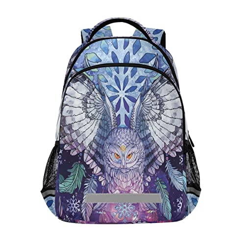 Glaph Owl Boho Backpacks Laptop School Book Bag Lightweight Daypack for Men Women Kids Teens