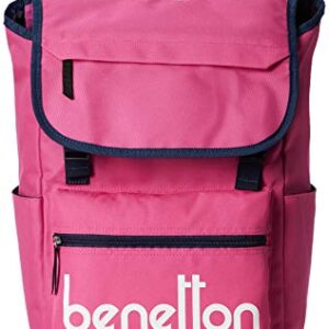 UNITED COLORS OF BENETTON.(ユナイテッド カラーズ オブ ベネトン) Women 2BE0393RK Backpack Flap, Safety Pink