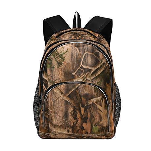 Blueangle Woodland Camouflage Laptop Backpack, Water Resistant Casual Backpack Gift for Men Women College School Bookbag, Travel Computer Bag for 15.6 Inch Laptops