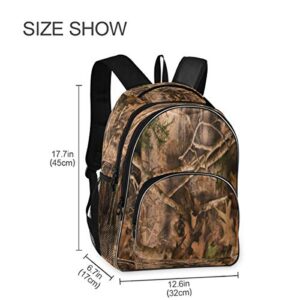 Blueangle Woodland Camouflage Laptop Backpack, Water Resistant Casual Backpack Gift for Men Women College School Bookbag, Travel Computer Bag for 15.6 Inch Laptops