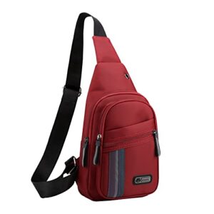 kadlawus sling bag – waterproof crossbody backpack with headphone hole chest shoulder bag daypack crossbody for women & men