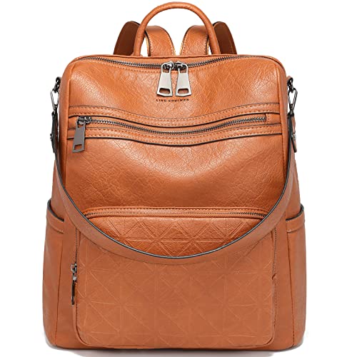 LSW Women Backpack Purse Fashion Leather Large Designer with Laptop Compartment Luggage Strap Travel Ladies Shoulder Bags Convertible Satchel Handbags