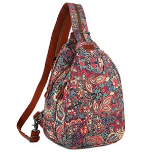 women’s small sling crossbody bag casual backpack purse for outdoor travel hiking backpack colorful xb-17 (hs)