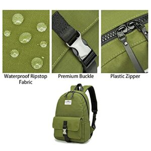 YOUTH PORT Lightweight Cute Mini Backpack Purse for Women Men Travel, Small College Backpack Simple Waterproof Laptop Backpack School Bookbag With 12” Laptop Pocket in Jungle