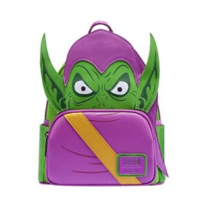 loungefly marvel: green goblin cosplay backpack, amazon exclusive, multicolor
