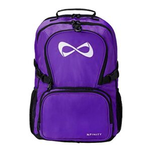 purple classic backpack – white logo