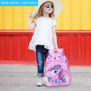 UFNDC 3PCS Unicorn Backpack for Girls, 16”Kids Sequin Bookbag with Lunch Box, School Bag for Elementary Toddler