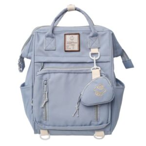 kawaii backpack cute backpack aesthetic backpack for girls teens students back to school (blue)