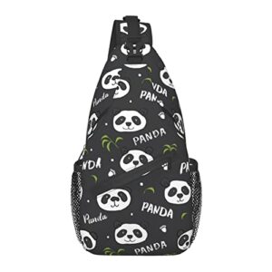 panda bear annimal crossbody sling bag with adjustable shoulder strap backpack for hiking travel sport climbing