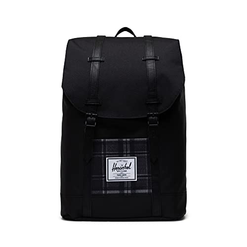 Herschel Herschek Retreat Backpack, Black/Grayscale Plaid, One Size