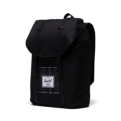 Herschel Herschek Retreat Backpack, Black/Grayscale Plaid, One Size