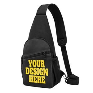 custom sling bag custom bags crossbody bags chest bag for men women personalized shoulder backpack design your own travel bag hiking daypacks with text image sling backpack multipurpose shoulder bag