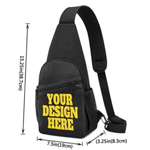 Custom Sling Bag Custom Bags Crossbody Bags Chest Bag For Men Women Personalized Shoulder Backpack Design Your Own Travel Bag Hiking Daypacks With Text Image Sling Backpack Multipurpose Shoulder Bag