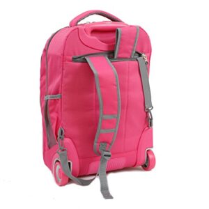J World New York Walkway Rolling Backpack, Pink, One Size