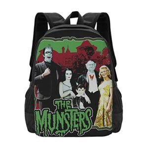 gisjyohlo lily the comedy munster backpack laptop bag college 3d print shoulders daypack basic unisex lightweight backpack for boy&girl&men&women with bottle side pockets