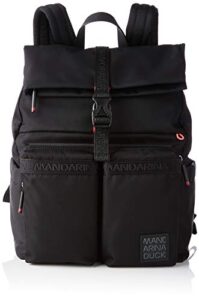 mandarina duck unisex’s backpack daypack, black, warrior