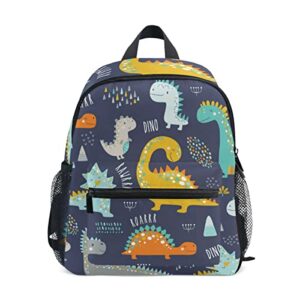 alaza dinosaur toddler backpack cute colorful dinosaur pattern kid’s backpack nursery bag with chest starp, preschool bag diapers bag