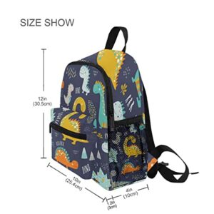 ALAZA Dinosaur Toddler Backpack Cute Colorful Dinosaur Pattern Kid's Backpack Nursery Bag with Chest Starp, Preschool Bag Diapers Bag