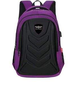 time warrior light backpack for travel or hiking, school backpack for multi use, 3 colors option (purple and black)