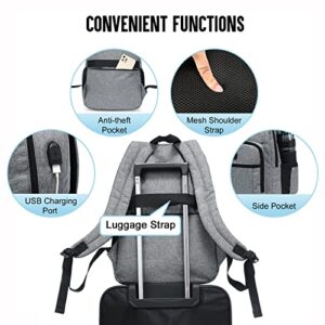 LOVEVOOK Laptop Backpack for Women Teacher/Nurse Backpack Purse Computer Bag Work Travel Backpack Men Business Bookbag with USB Charging Port College Students Backpack