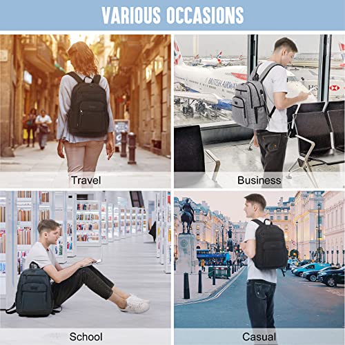 LOVEVOOK Laptop Backpack for Women Teacher/Nurse Backpack Purse Computer Bag Work Travel Backpack Men Business Bookbag with USB Charging Port College Students Backpack