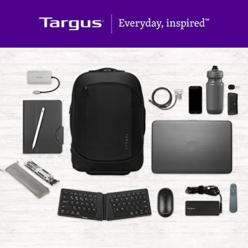 Targus Drifter II Laptop Bag — 16 Inch Laptop Backpack, Padded Laptop and Document Compartment, Water Bottle Pockets, Reinforced Handles Laptop Case with Padded Back Panel Black/Gray (TSB238US)