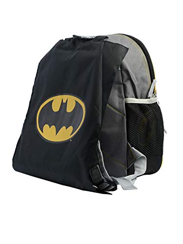 Batman Backpack for Preschool Toddlers ~ Deluxe 12" Batman Mini Backpack for Boys Kids (Batman School Supplies Bundle)