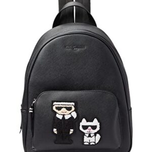 Karl Lagerfeld Paris Khloe Backpack Black/Black Sherpa One Size