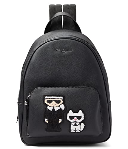 Karl Lagerfeld Paris Khloe Backpack Black/Black Sherpa One Size