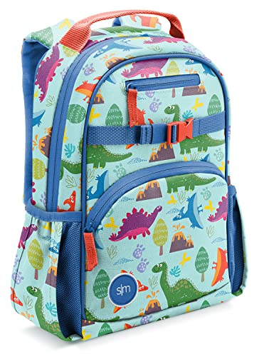 Simple Modern Toddler Mini Backpack for Kids Boys Girls | Preschool Small Backpack | Fletcher Collection | Toddler - Mini (14" tall) | Blue Dino