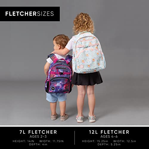 Simple Modern Toddler Mini Backpack for Kids Boys Girls | Preschool Small Backpack | Fletcher Collection | Toddler - Mini (14" tall) | Blue Dino